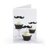 Cupcake with Mustache Greeting Cards (8 pcs) - Tolerant Planet